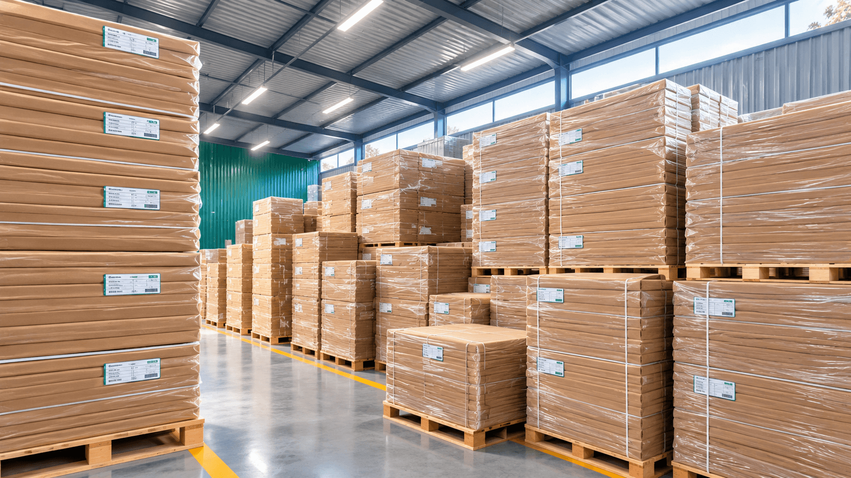 Paper inventory in the Bishownath warehouse